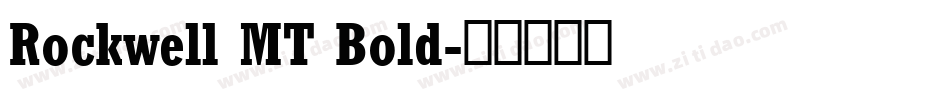 Rockwell MT Bold字体转换